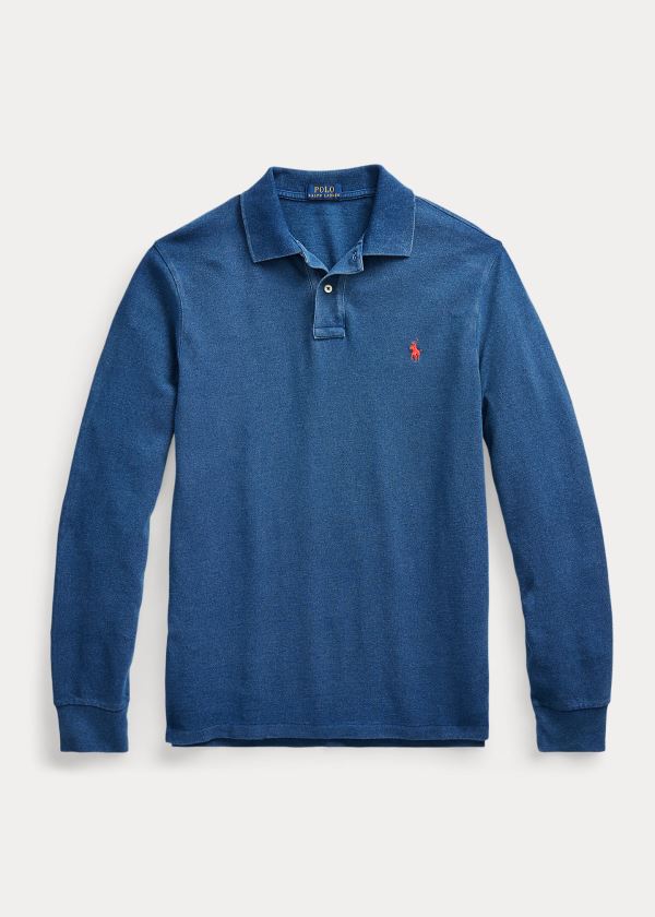 Polo Ralph Lauren Custom Slim Mesh Polo Herre Danmark (MZJRW9051)